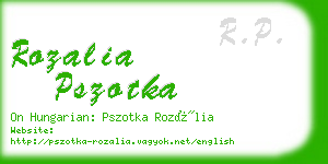 rozalia pszotka business card